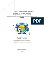 Ejercicos de Matrices Algebra Lineal