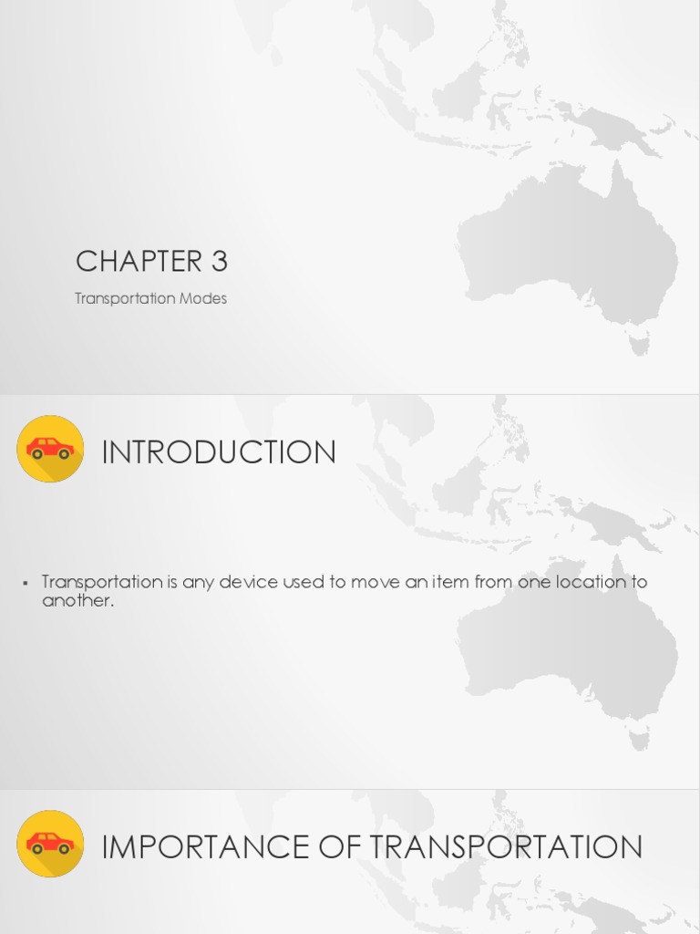 Overview of Transportation Modes | PDF | Mode Of Transport | Transport