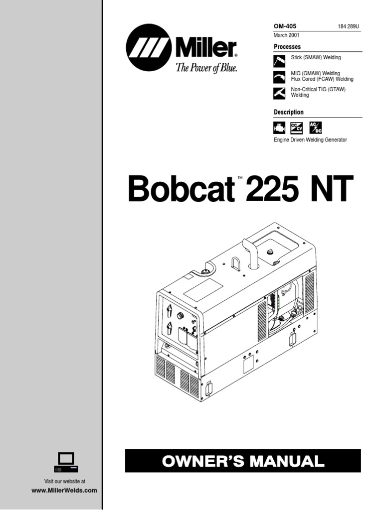 Miller bobcat 225 nt deals