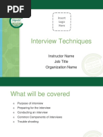 Interview Techniques Presentation