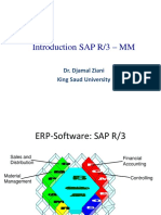 Introduction SAP R/3 - MM: Dr. Djamal Ziani King Saud University