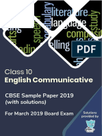 English Communicative Sample Question Paper 2018-19