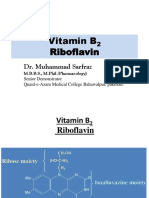 Vitamin B Riboflavin: Dr. Muhammad Sarfraz