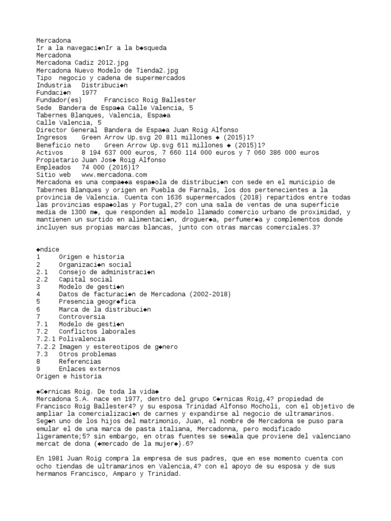 Mercadona Wiki PDF Mercenario Agitación