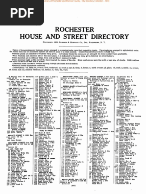 Rochester Portland E Main Car Webster Car 15 Vacant 66 Youngs Lizzie B Mrs 78 Smith Jas J Pdf Land Transport Transportation Engineering