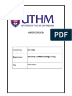 Open Ended Plastic Analysis