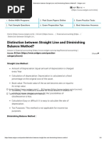 Distinction Between Straight Line and Diminishing Balance Method