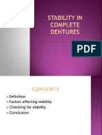 Factors Affecting Denture Stability