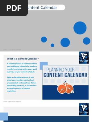 Creating Content Calendar