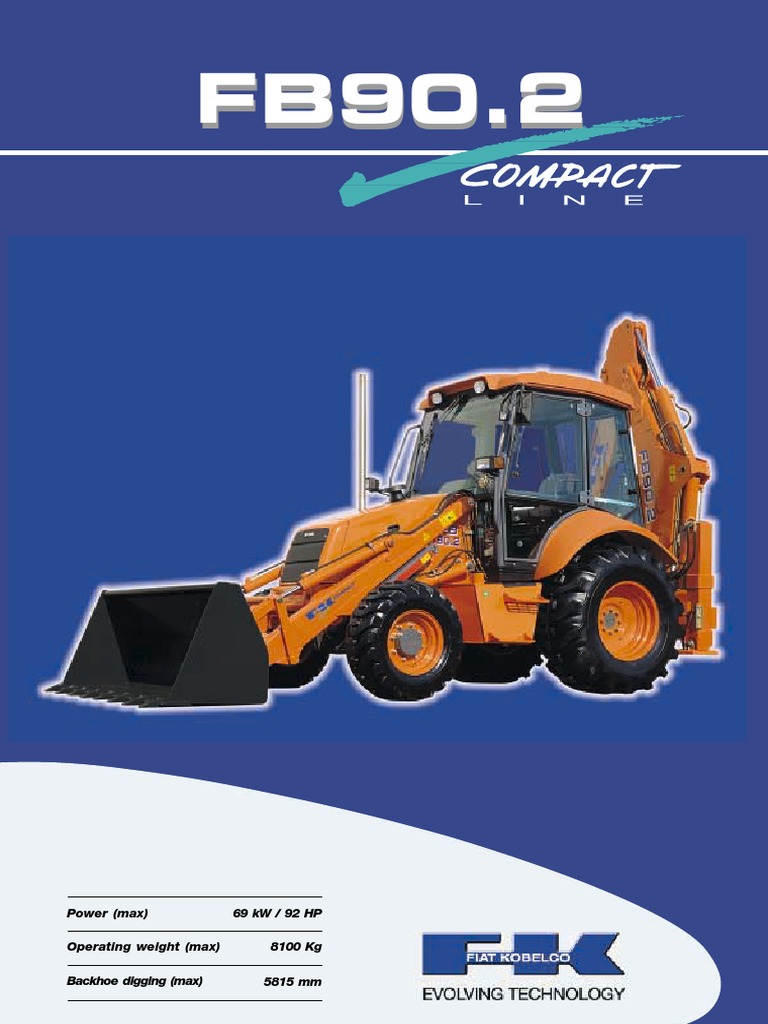 FB90.2 Backhoe Loader Performance Specs | PDF | Loader (Equipment