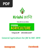 General Agriculture For JRF & SRF - 2019