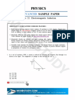 2019 Jee Advanced Sample Paper Physics, Electromagnetic Induction