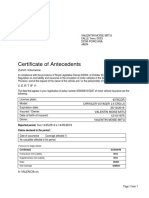 Certificate of Antecedents: Zurich Insurance