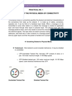 Study The Physical Media of Connectivity: Practical No. 1
