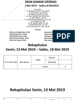 Laporan Kamar Operasi 13 05 2019 - 18 05 2019 A1a2