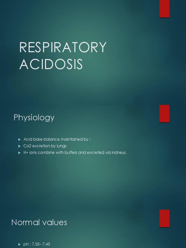 Respiratory Acidosis by DR Suraj Pillai, Department of Emergency