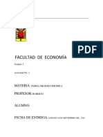 Facultad de Economia Materia Teoria Micr