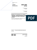 NBR 15112.2004 - Resíduos Da Construção Civil e Resíduos Volumosos - Áreas de Transbordo e Triagem - Diretrizes Para Projeto, Implantação e Operação