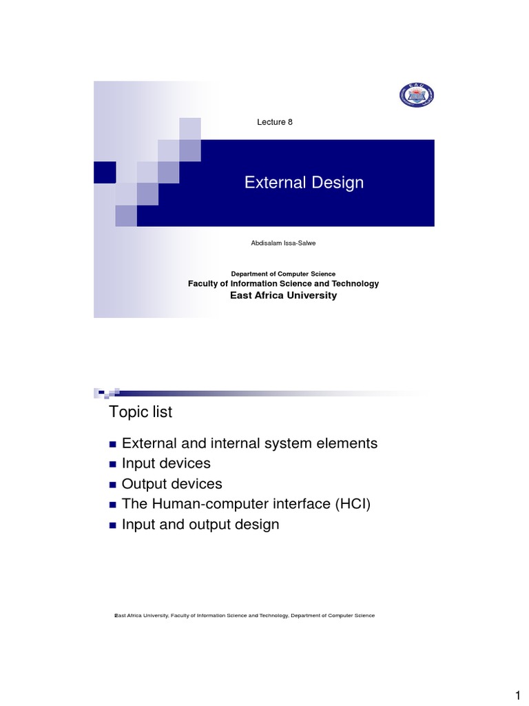 External Design: Topic List | PDF | Human–Computer Interaction | Icon ...