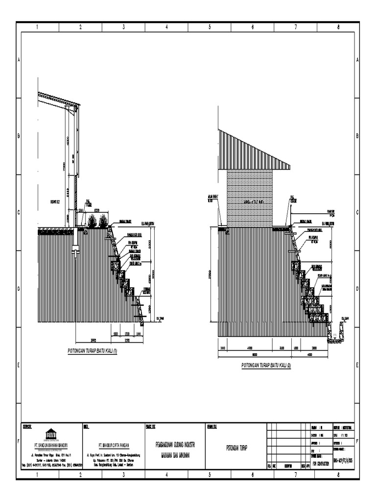 Detail Potongan Turap Pdf Pdf