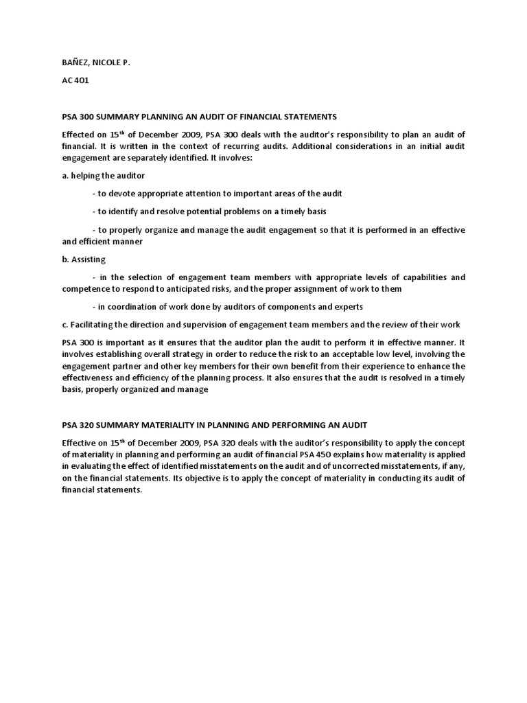 psa-300-summary-planning-an-audit-of-financial-statements-pdf-audit