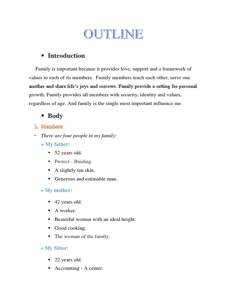 Importance of Family in My Life | PDF