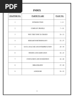 Index: Chapter No. Particulars Page No