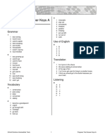 Oxford Solutions Intermediate Oxford Solutions Intermediate Progress Test Answer Key B