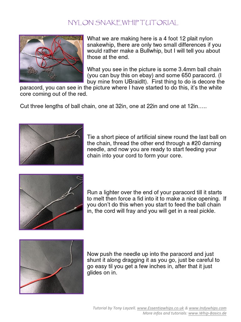 Scan fornuft Bliv ved How To - Make A Nylon Snakewhip | PDF | Equipment