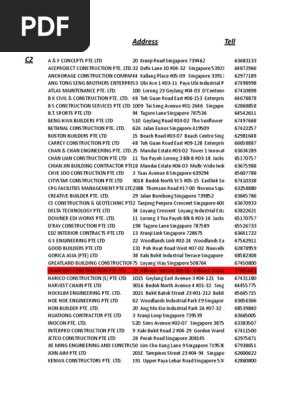 208841498 Singapore Constr Company Details Xlsx Real Estate