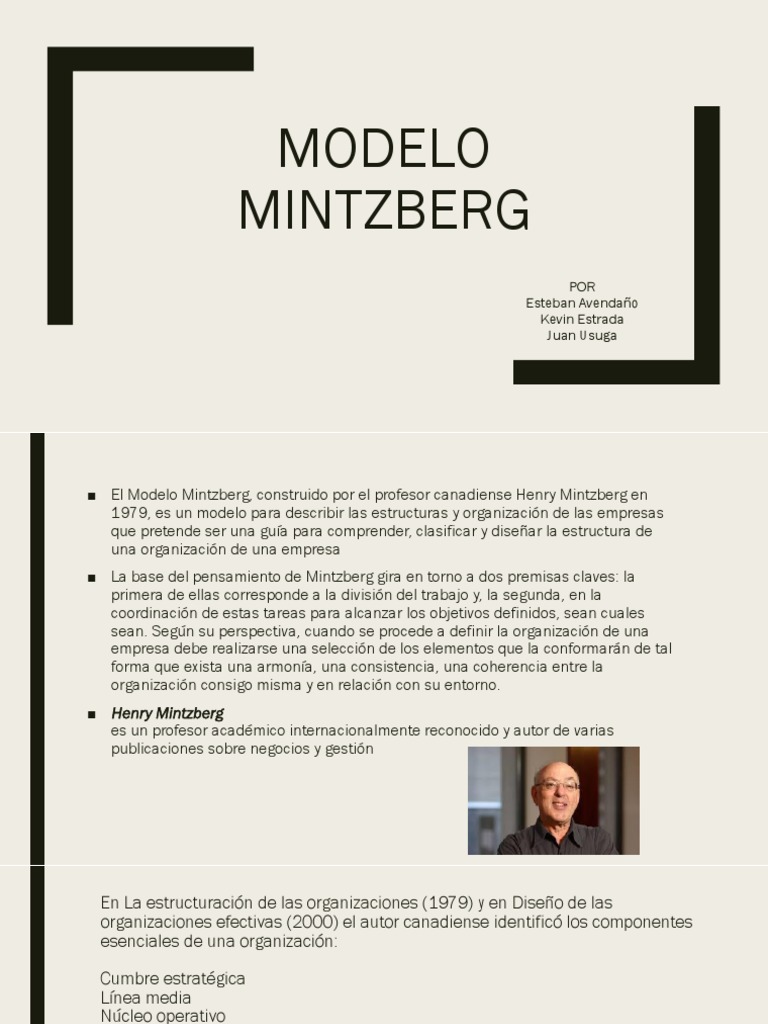 Modelo Mintzberg | PDF | Toma de decisiones | Burocracia