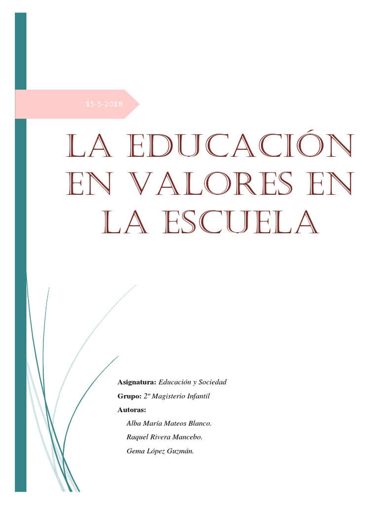 Educación en Valores | PDF | Maestros | Plan de estudios