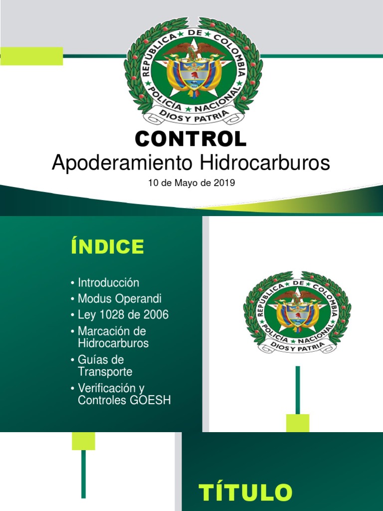 Control del Apoderamiento de Hidrocarburos | PDF | Transporte | Colombia