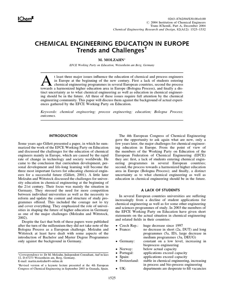 EDUCATION FOR CHEMICAL ENGINEERS IMPACT FACTOR visual data 2