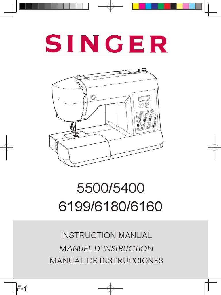Singer 6180 Brilliance Manual Instrucciones PDF Sewing Machine Sewing