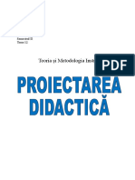 Proiectare Didactica