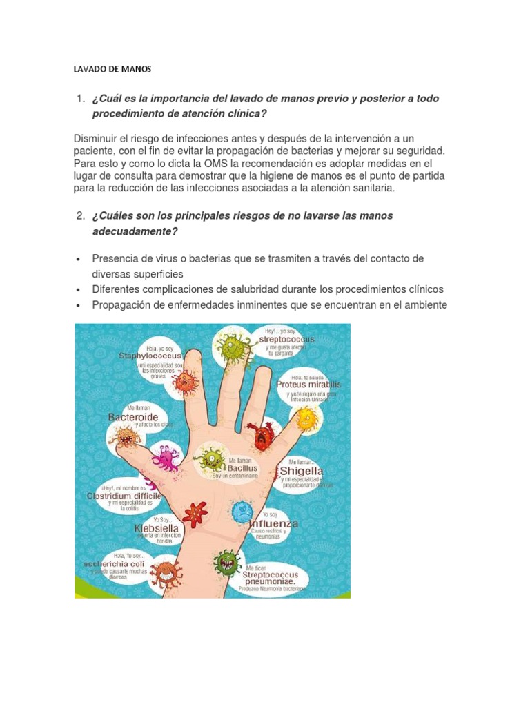 Importancia del Lavado de Manos en Salud | PDF