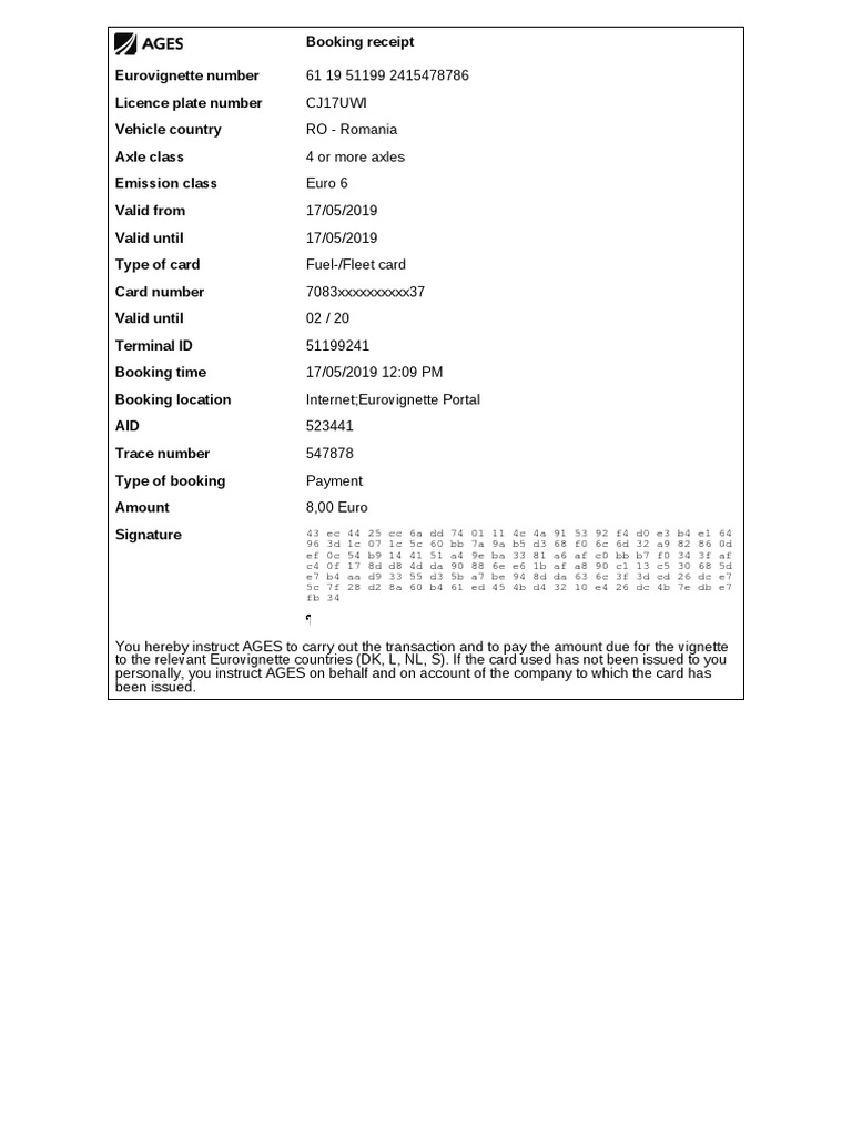 Eurovignette contact number