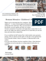 Roman Mosaics Children's Worksheets