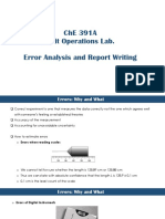 Error Analysis and Report Writing