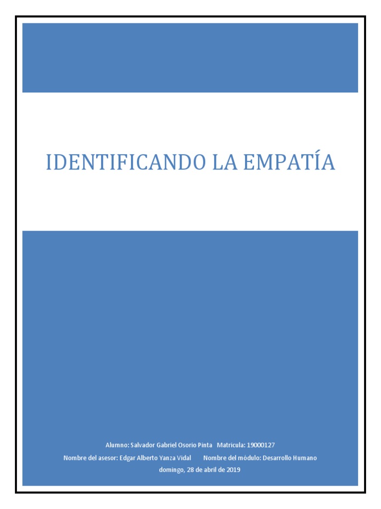 La Empatía en la Comunicación Efectiva | PDF | Empatía | Las emociones