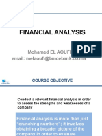 Financial Analysis: Mohamed EL AOUFI Email: Melaoufi@bmcebank - Co.ma