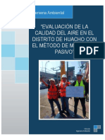 Grupo #02 - Proyecto #01 - Evaluación de La Calidad Del Aire en El Distrito de Huacho Con El Método de Muestreo Pasivo - CCA - VIII - 06-07-2018