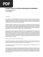El Dano Moral y Los Ilicitos Del Empleador
