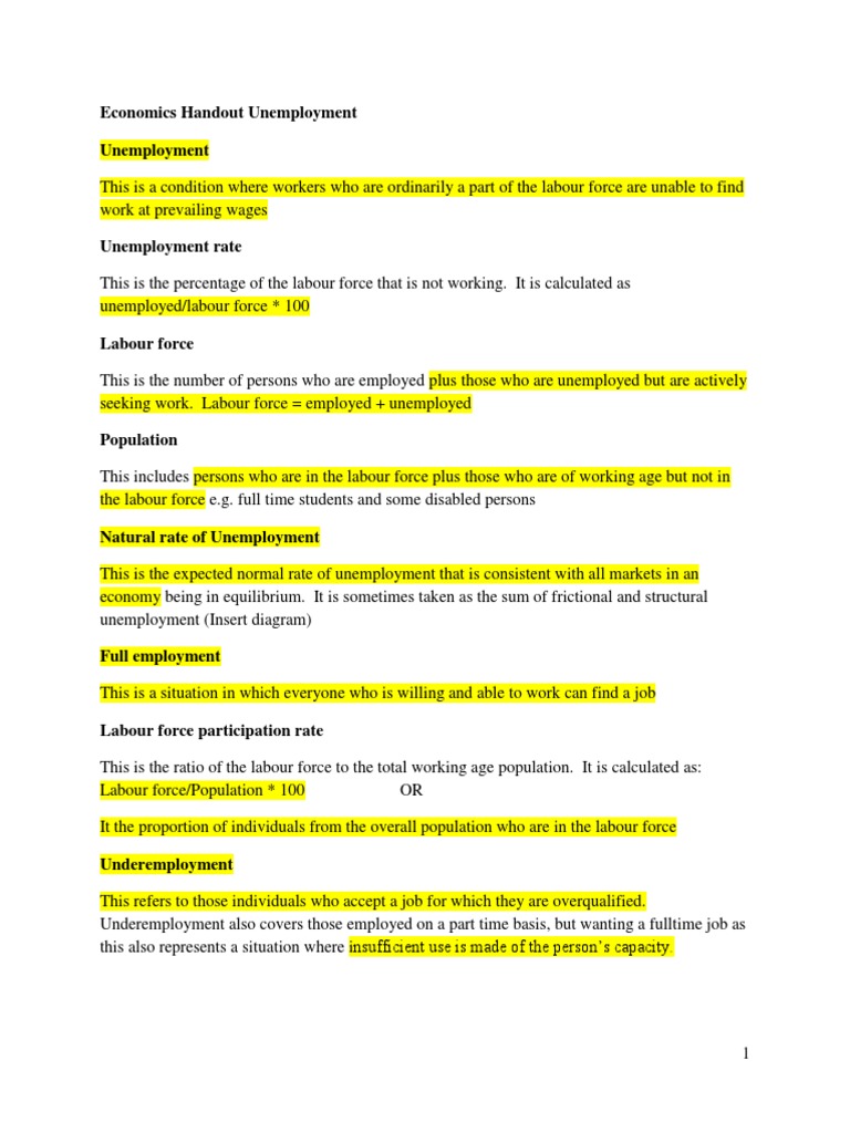 Understanding Unemployment Types and Effects | PDF | Unemployment ...