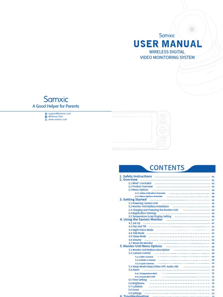 samxic video baby monitor