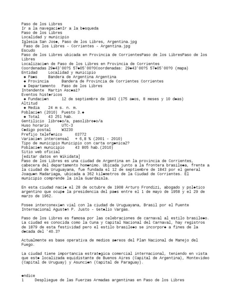 Paso de Los Libres | PDF