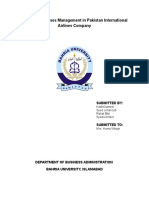 A Report On Crises Management in Pakistan International Airlines Company