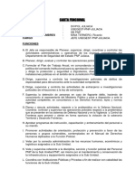 Cartas Funcionales de Las Oficinas Del Depsegest Juliaca 2019