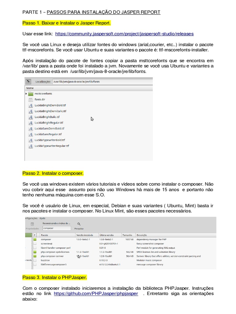 Instalação do Jasper Report Passo a Passo | PDF | Linux | Engenharia da ...